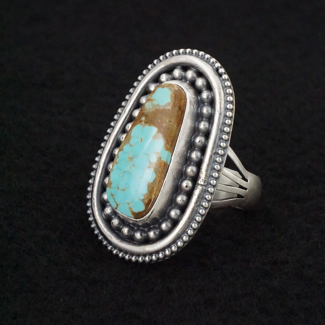 Marita Benally Turquoise & Sterling Silver Ring Size 9