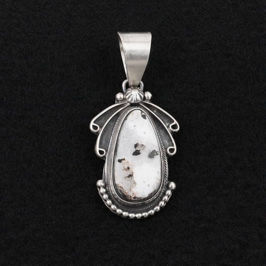 Kathleen Livingston White Buffalo & Sterling Silver Pendant