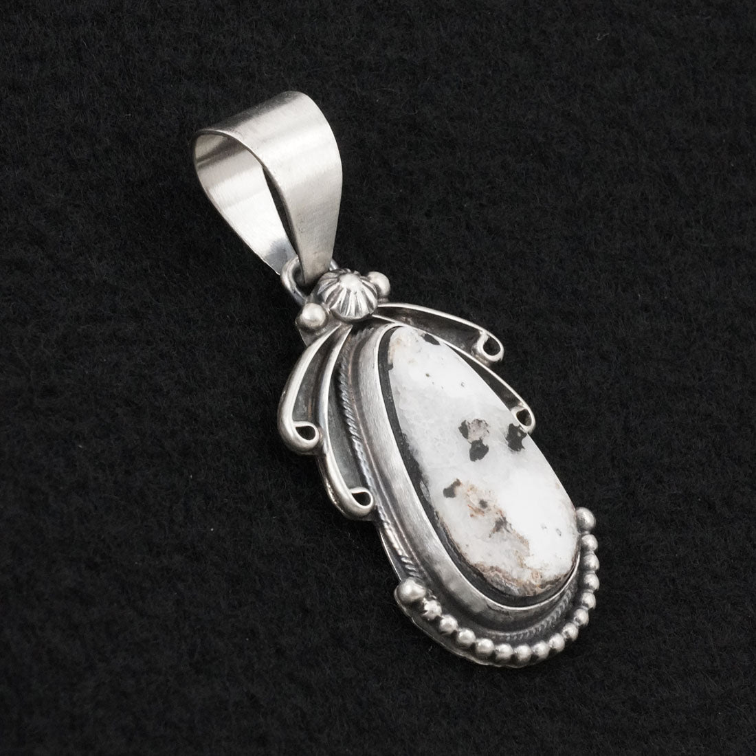 Kathleen Livingston White Buffalo & Sterling Silver Pendant