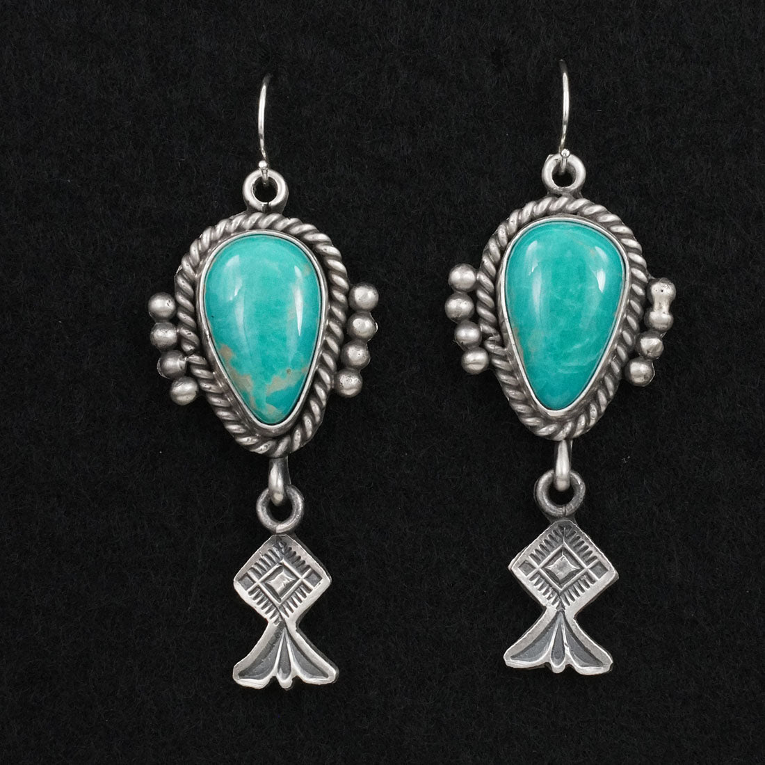 Michael Calladitto Turquoise & Sterling Silver Earrings