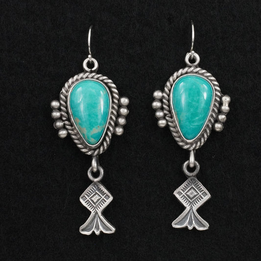 Michael Calladitto Turquoise & Sterling Silver Earrings