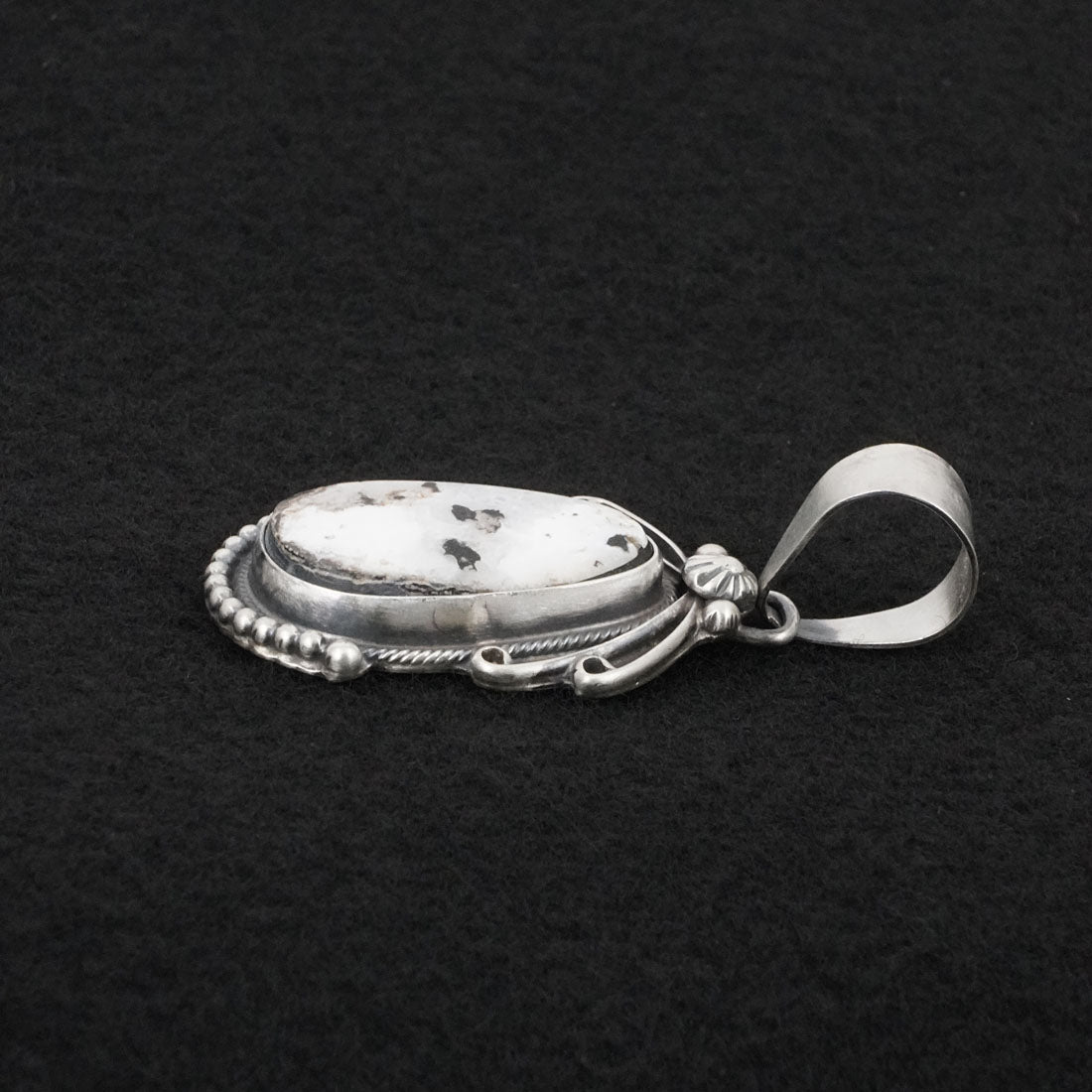 Kathleen Livingston White Buffalo & Sterling Silver Pendant