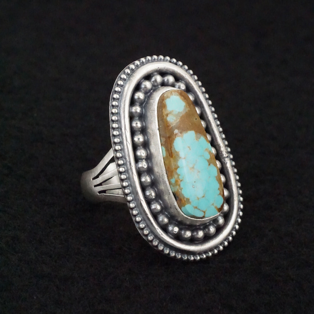 Marita Benally Turquoise & Sterling Silver Ring Size 9