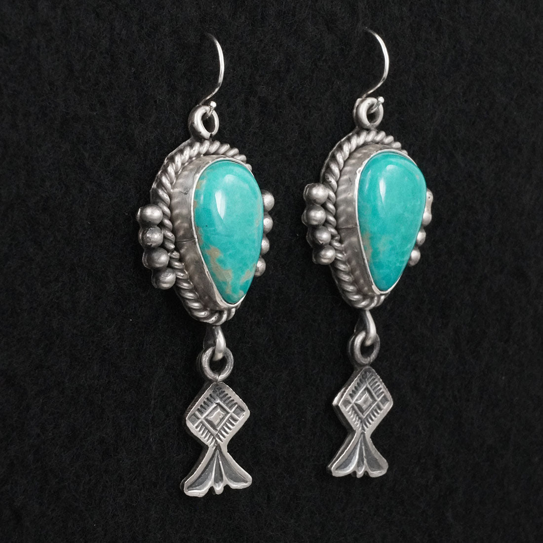 Michael Calladitto Turquoise & Sterling Silver Earrings