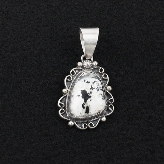 Kathleen Livingston White Buffalo & Sterling Silver Pendant