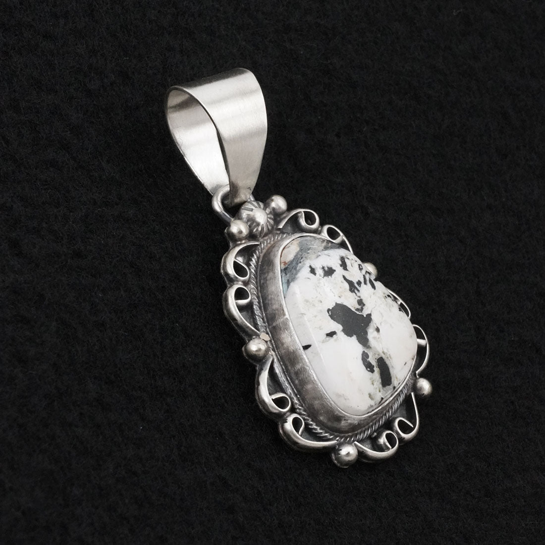 Kathleen Livingston White Buffalo & Sterling Silver Pendant