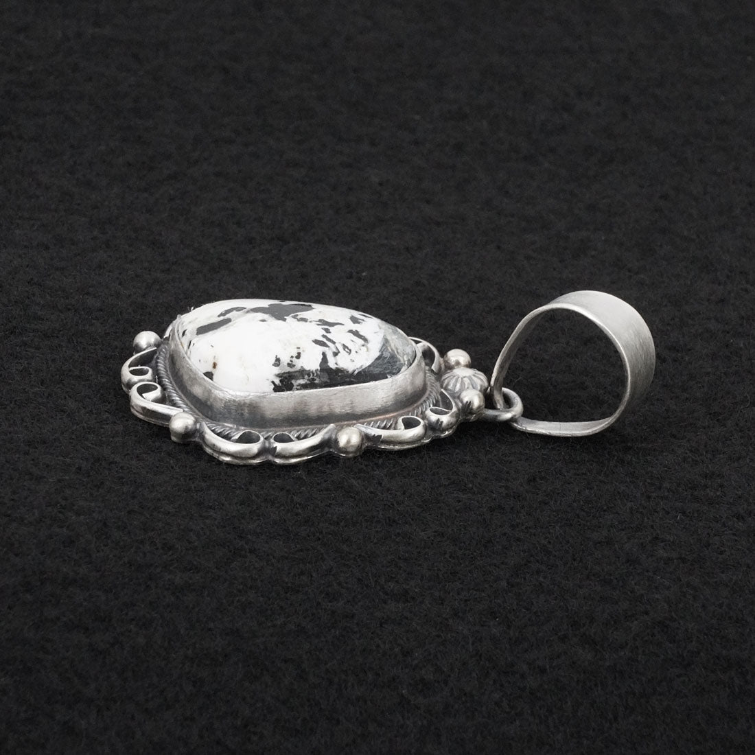 Kathleen Livingston White Buffalo & Sterling Silver Pendant