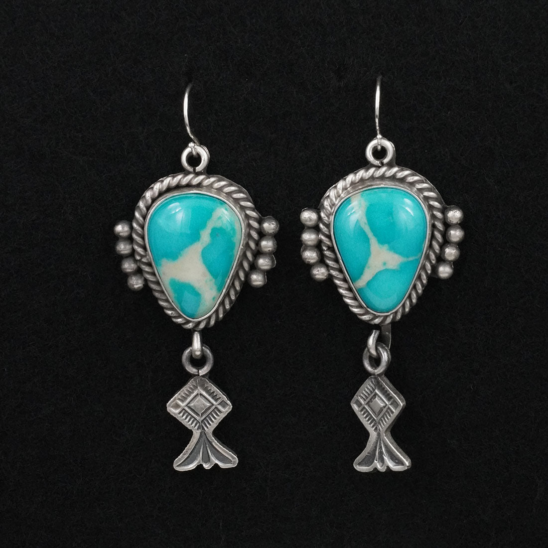 Michael Calladitto Turquoise & Sterling Silver Earrings