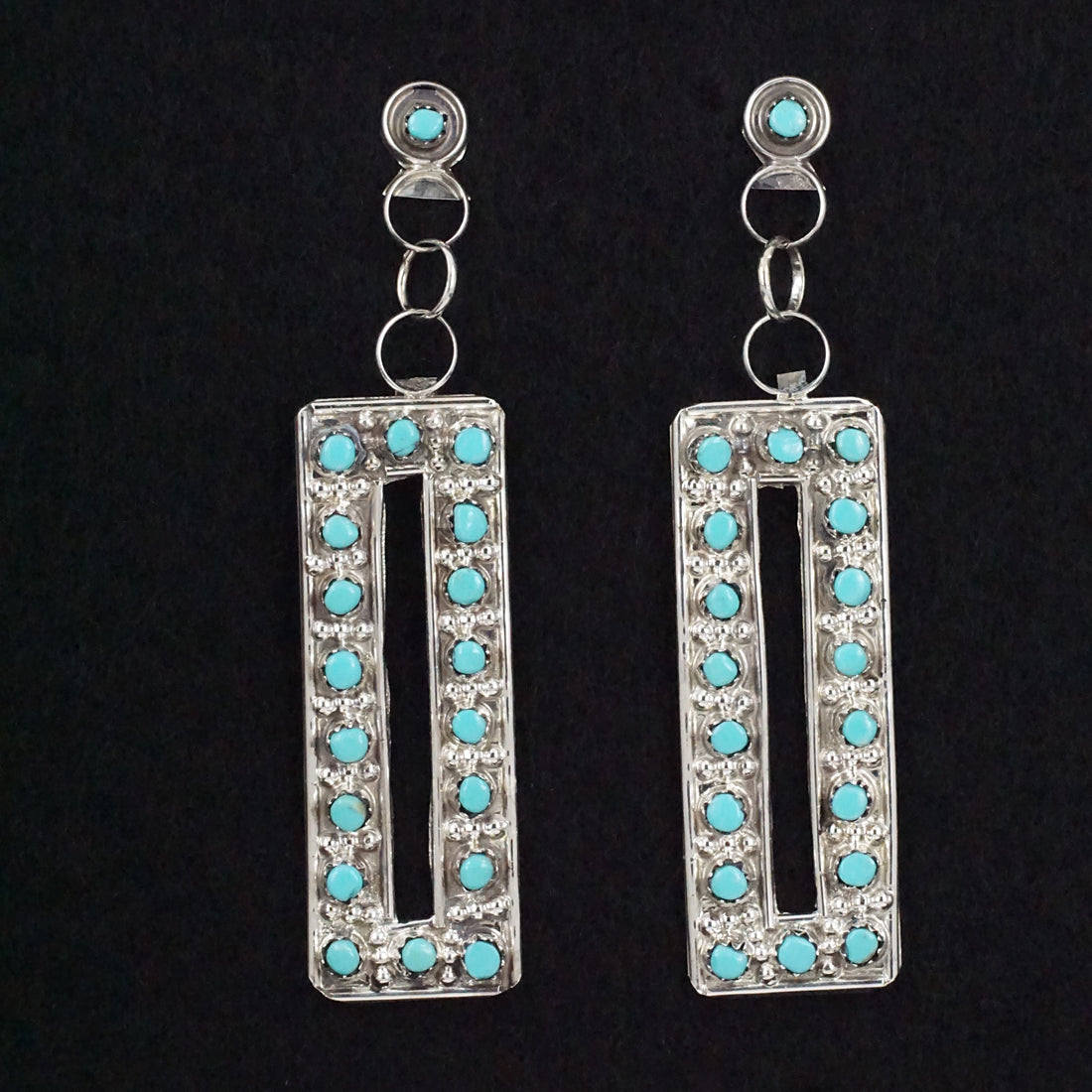 Joanne Cheama Turquoise & Sterling Silver Earrings