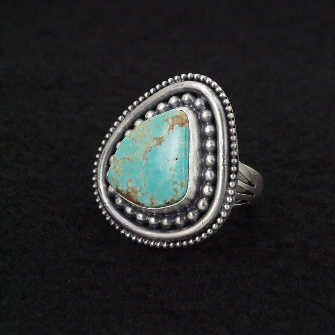 Marita Benally Turquoise & Sterling Silver Ring Size 7