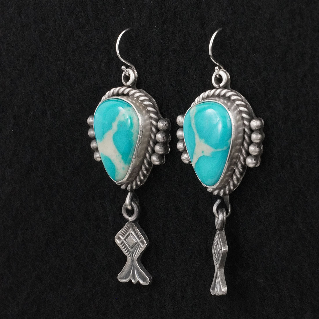 Michael Calladitto Turquoise & Sterling Silver Earrings