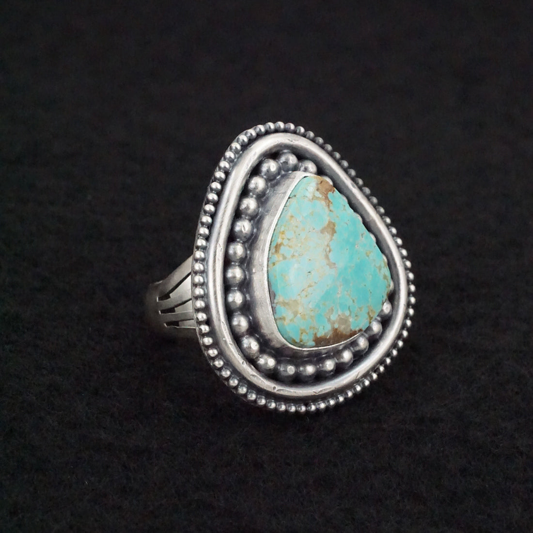 Marita Benally Turquoise & Sterling Silver Ring Size 7