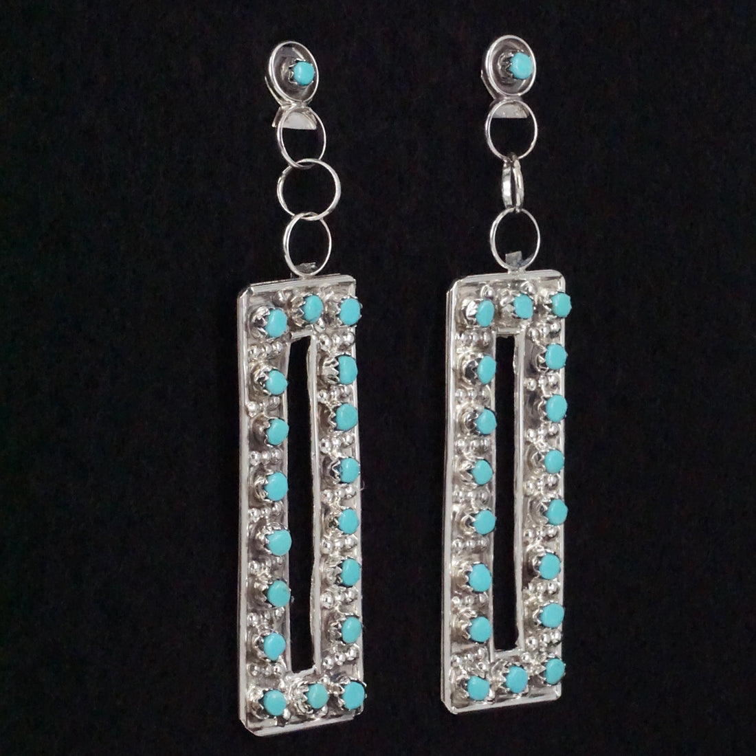 Joanne Cheama Turquoise & Sterling Silver Earrings