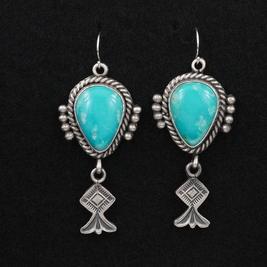 Michael Calladitto Turquoise & Sterling Silver Earrings