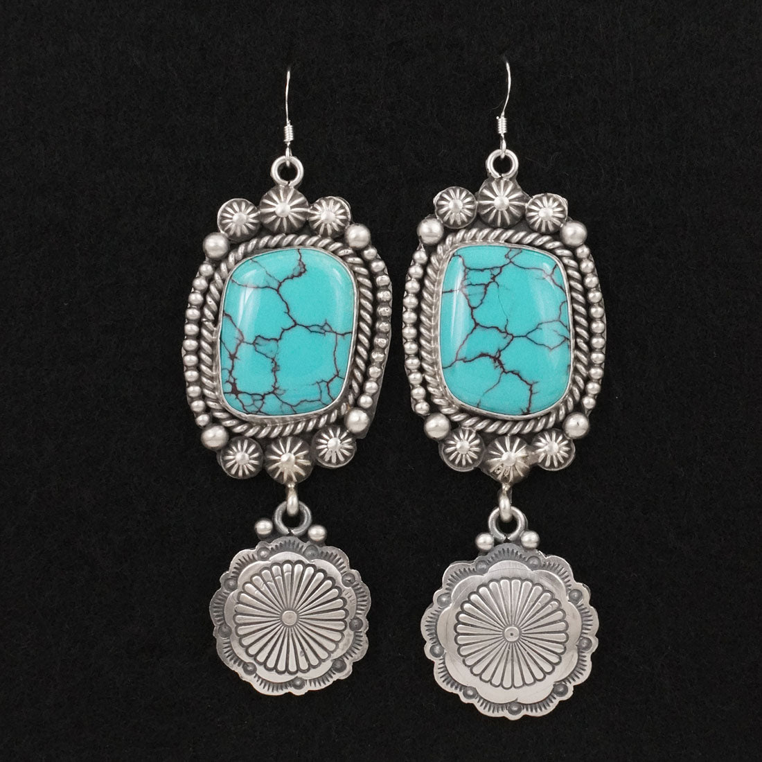 Michael Calladitto Turquoise & Sterling Silver Earrings