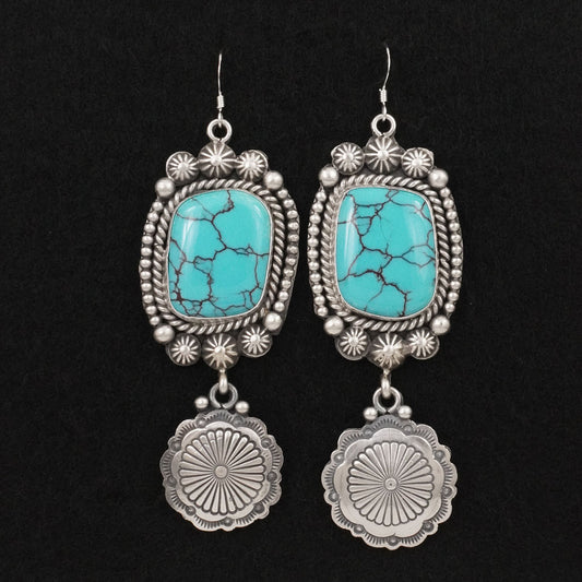 Michael Calladitto Turquoise & Sterling Silver Earrings