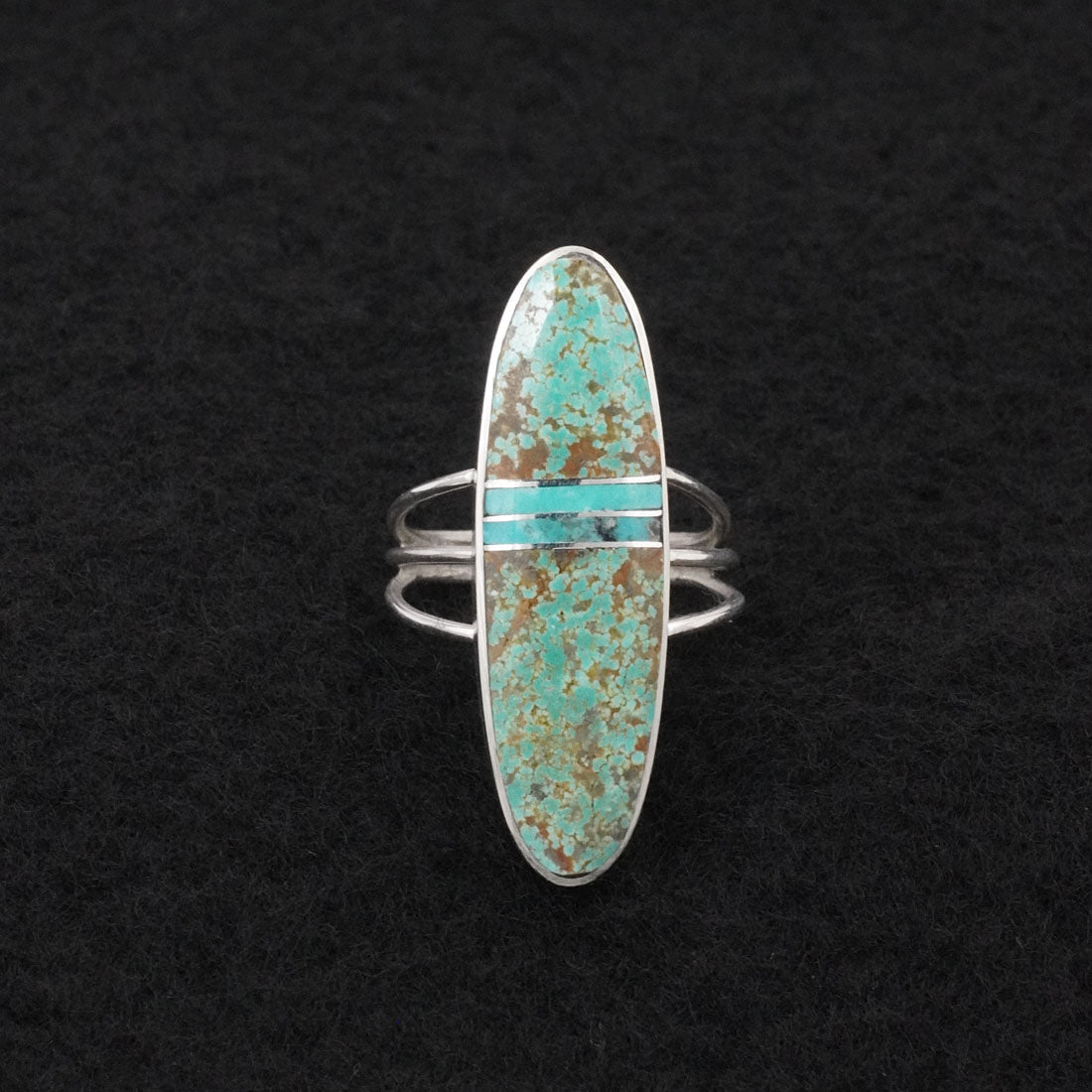 Harold Smith Turquoise & Sterling Silver Ring Size 6.5