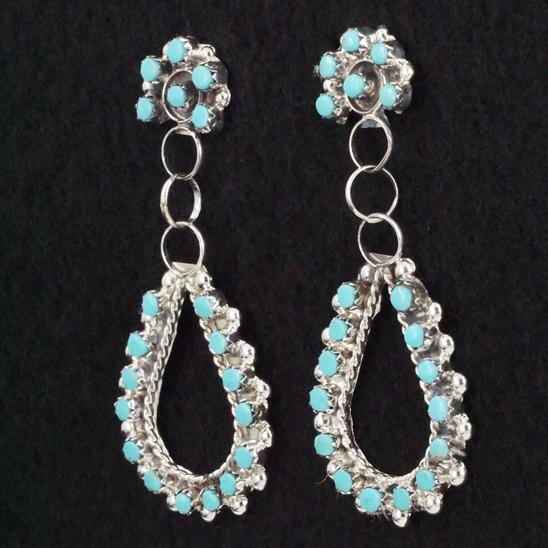 Joanne Cheama Turquoise & Sterling Silver Earrings