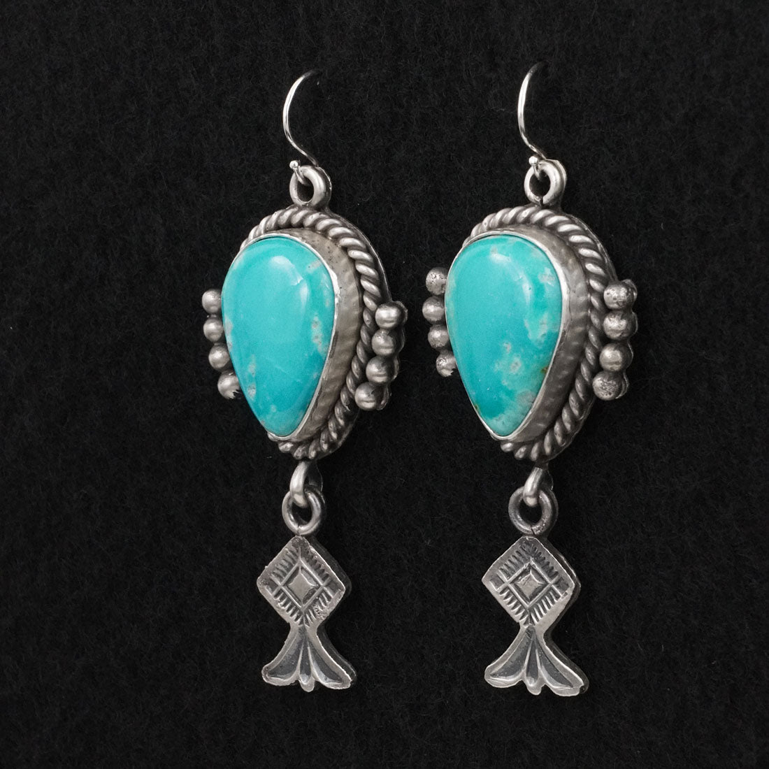 Michael Calladitto Turquoise & Sterling Silver Earrings