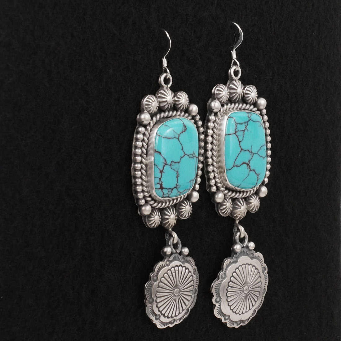 Michael Calladitto Turquoise & Sterling Silver Earrings
