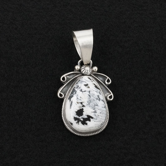 Kathleen Livingston White Buffalo & Sterling Silver Pendant