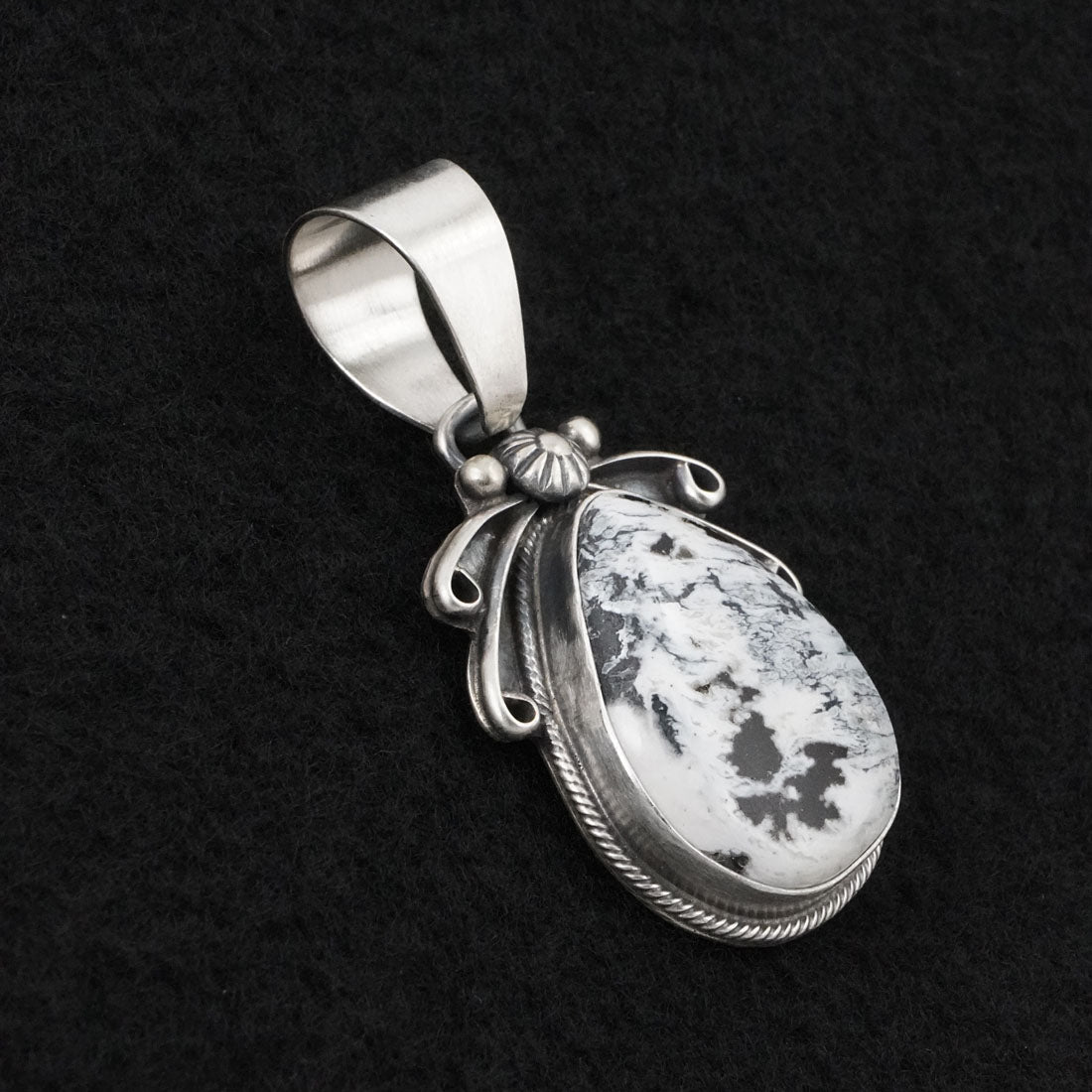 Kathleen Livingston White Buffalo & Sterling Silver Pendant