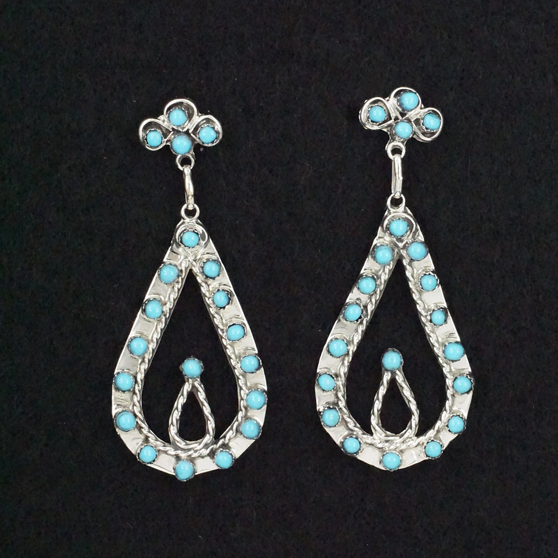 Wayne Johnson Turquoise & Sterling Silver Earrings