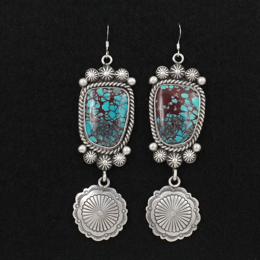 Michael Calladitto Turquoise & Sterling Silver Earrings