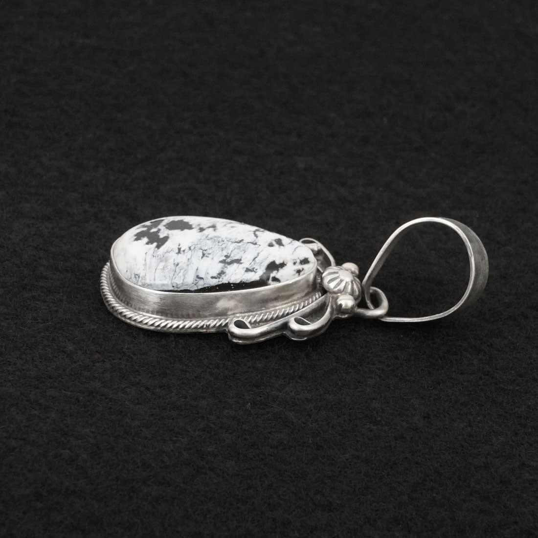 Kathleen Livingston White Buffalo & Sterling Silver Pendant