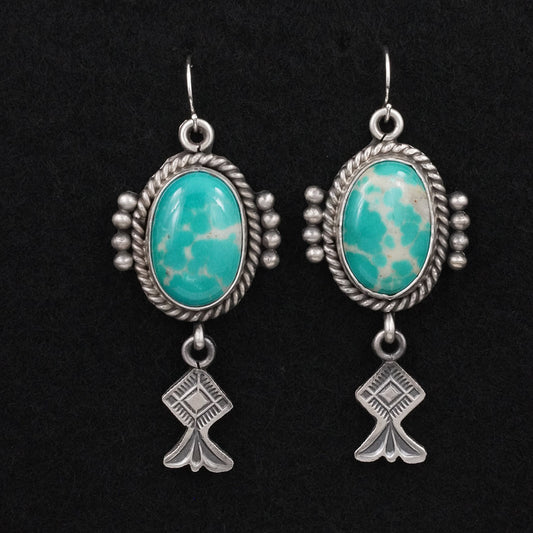 Michael Calladitto Turquoise & Sterling Silver Earrings