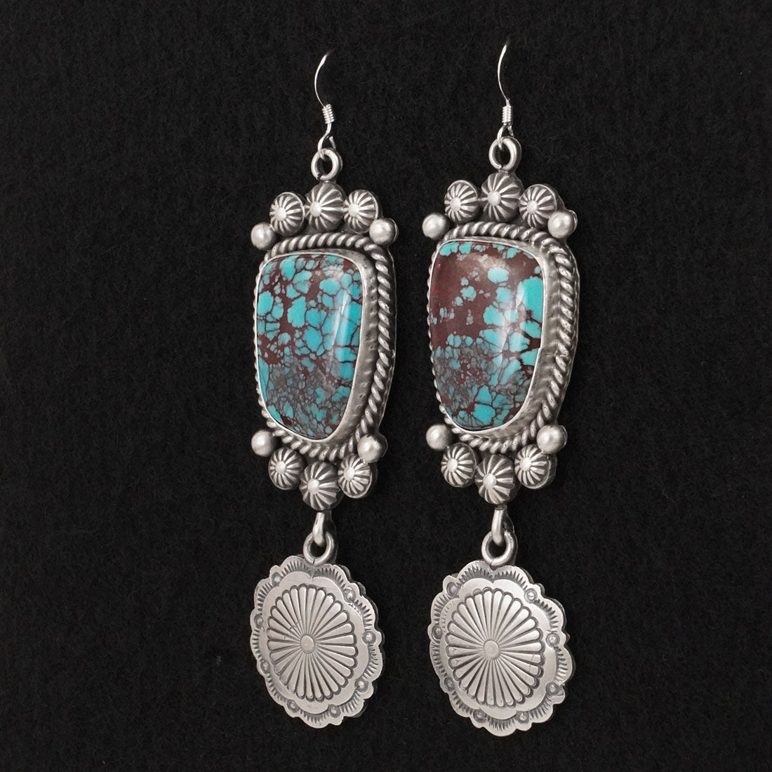 Michael Calladitto Turquoise & Sterling Silver Earrings