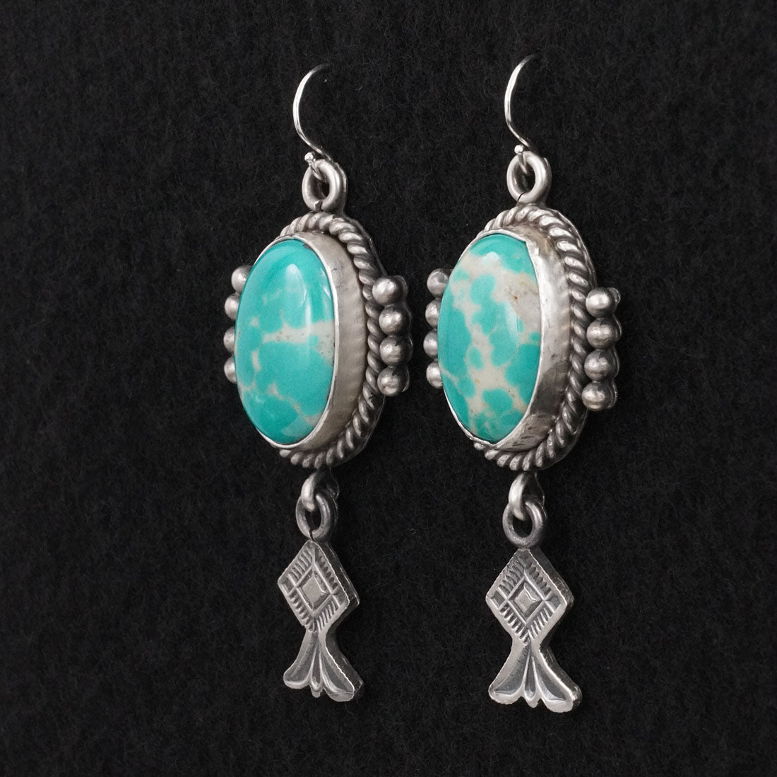 Michael Calladitto Turquoise & Sterling Silver Earrings