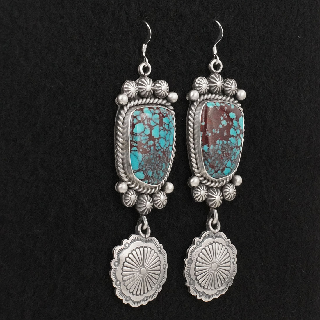 Michael Calladitto Turquoise & Sterling Silver Earrings
