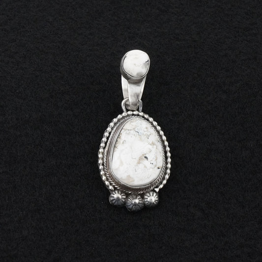 Kathleen Livingston White Buffalo & Sterling Silver Pendant