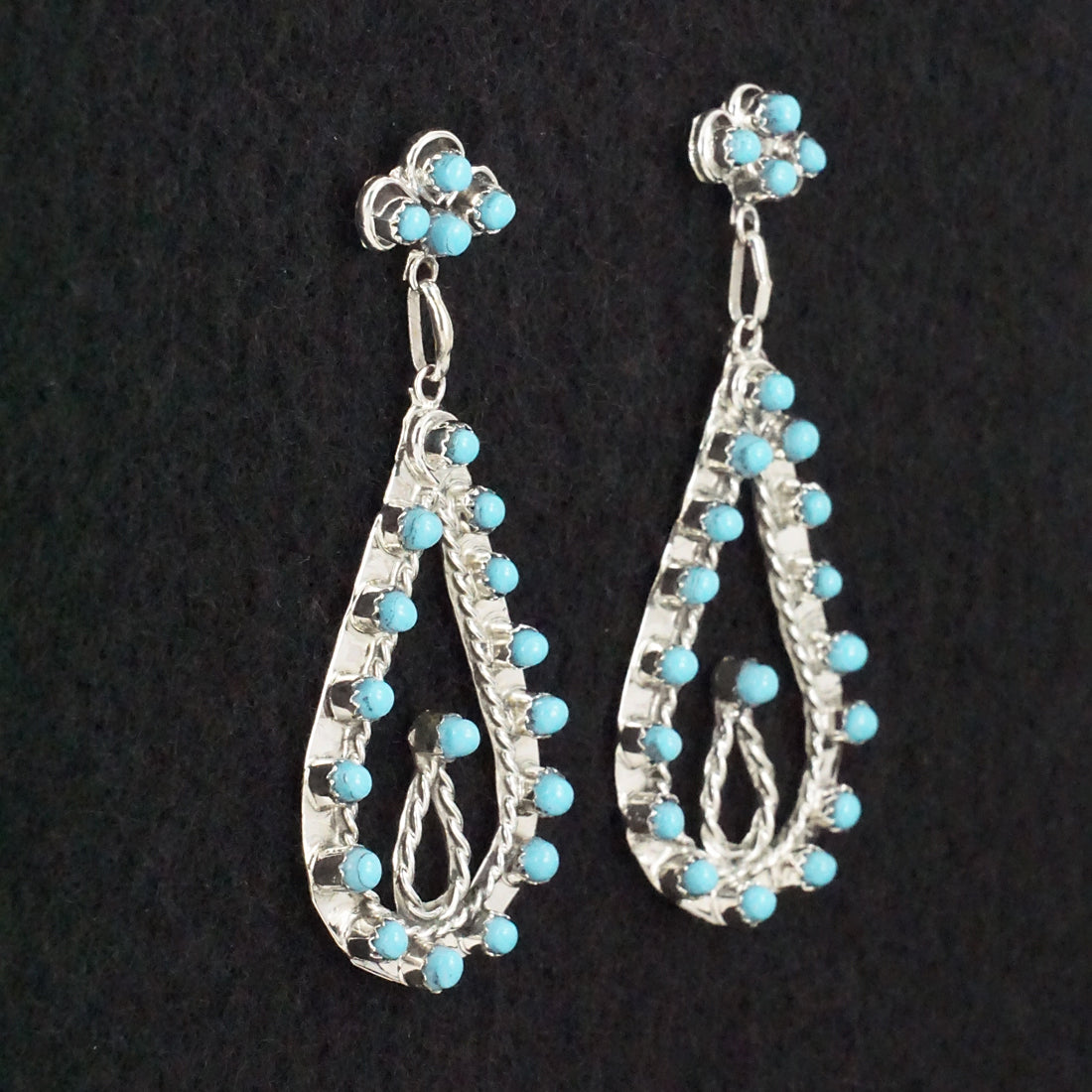 Wayne Johnson Turquoise & Sterling Silver Earrings