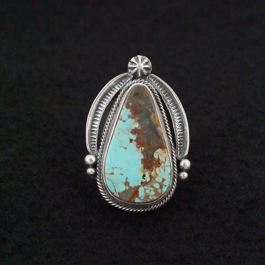 Randy Boyd Turquoise & Sterling Silver Ring Size 8.5