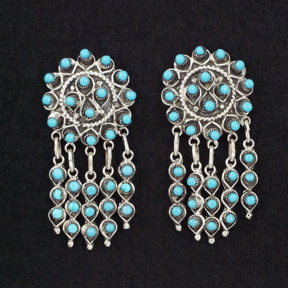 Wayne Johnson Turquoise & Sterling Silver Earrings