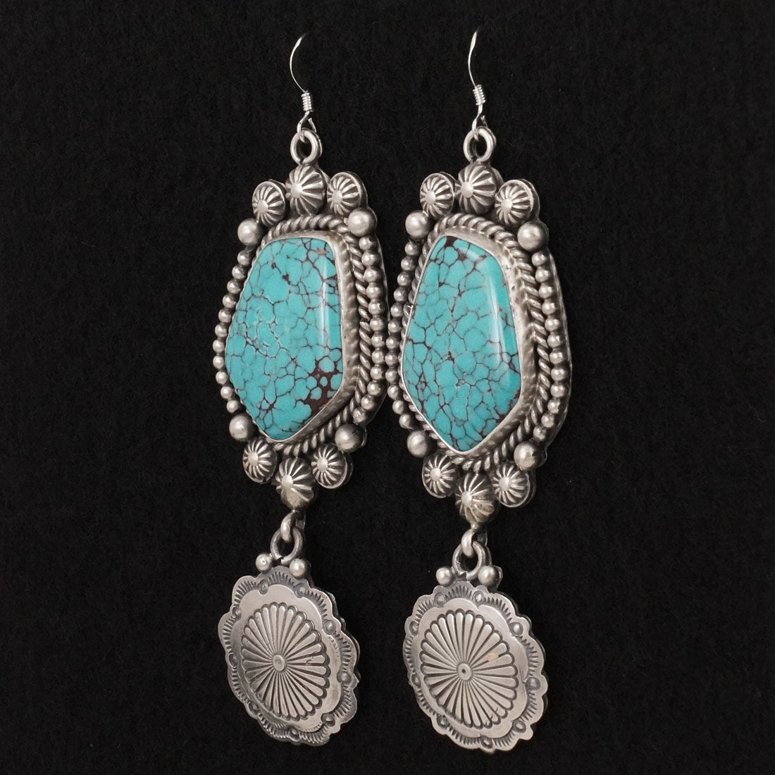 Michael Calladitto Turquoise & Sterling Silver Earrings