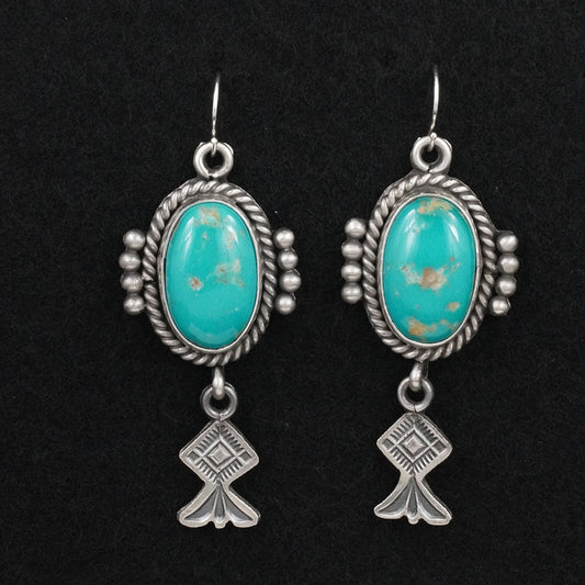 Michael Calladitto Turquoise & Sterling Silver Earrings