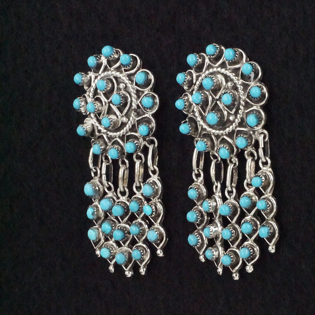 Wayne Johnson Turquoise & Sterling Silver Earrings