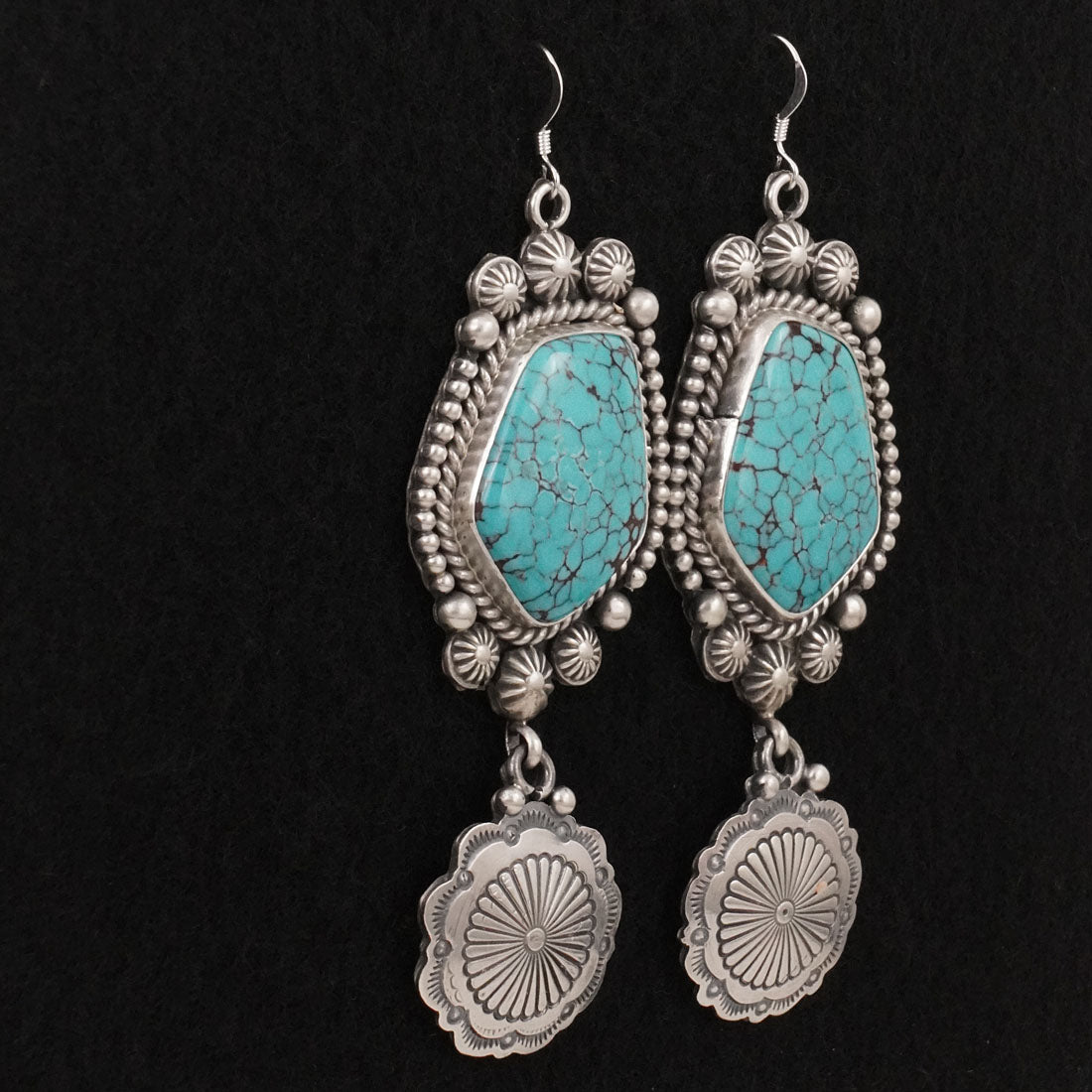 Michael Calladitto Turquoise & Sterling Silver Earrings