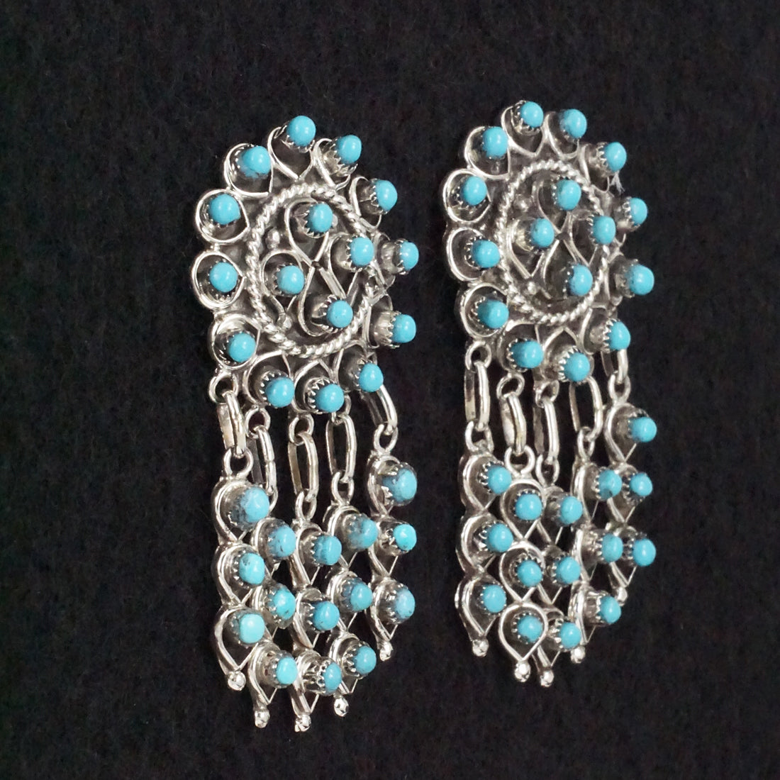 Wayne Johnson Turquoise & Sterling Silver Earrings