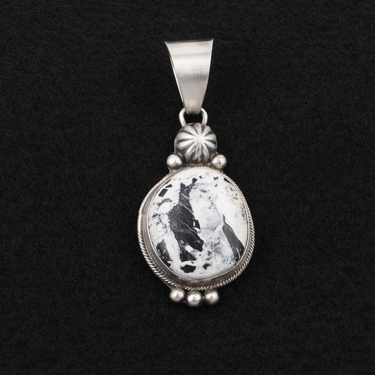 Kathleen Livingston White Buffalo & Sterling Silver Pendant