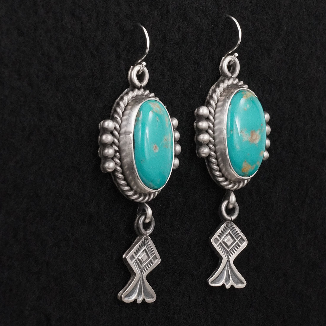Michael Calladitto Turquoise & Sterling Silver Earrings