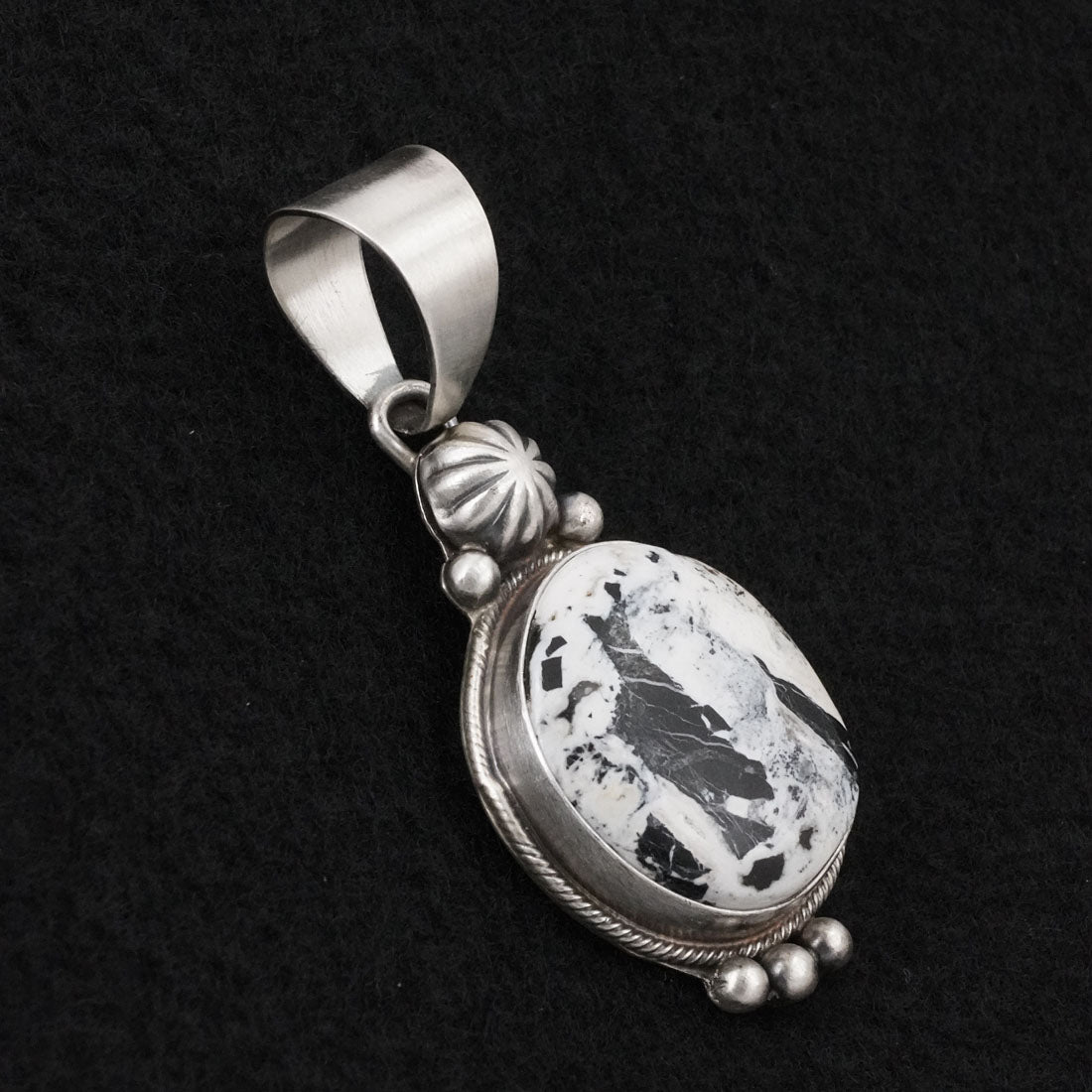 Kathleen Livingston White Buffalo & Sterling Silver Pendant