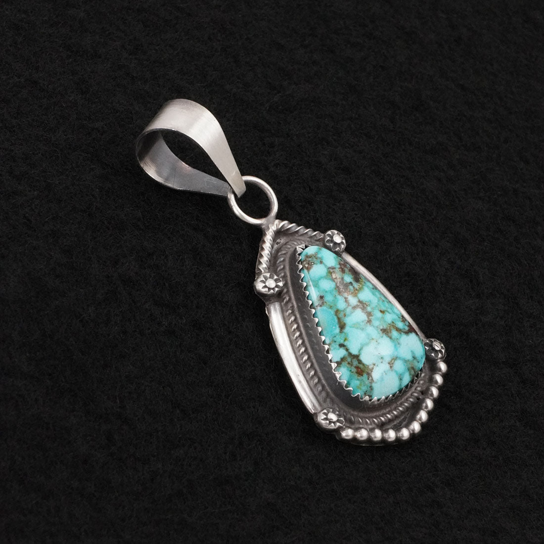 Leslie Nez Turquoise & Sterling Silver Pendant