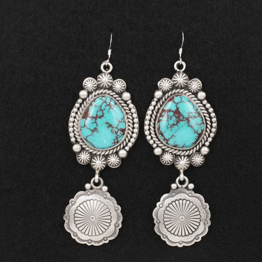 Michael Calladitto Turquoise & Sterling Silver Earrings