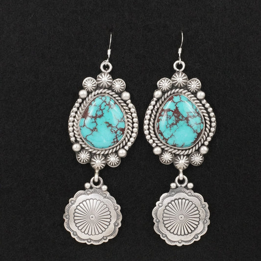Michael Calladitto Turquoise & Sterling Silver Earrings