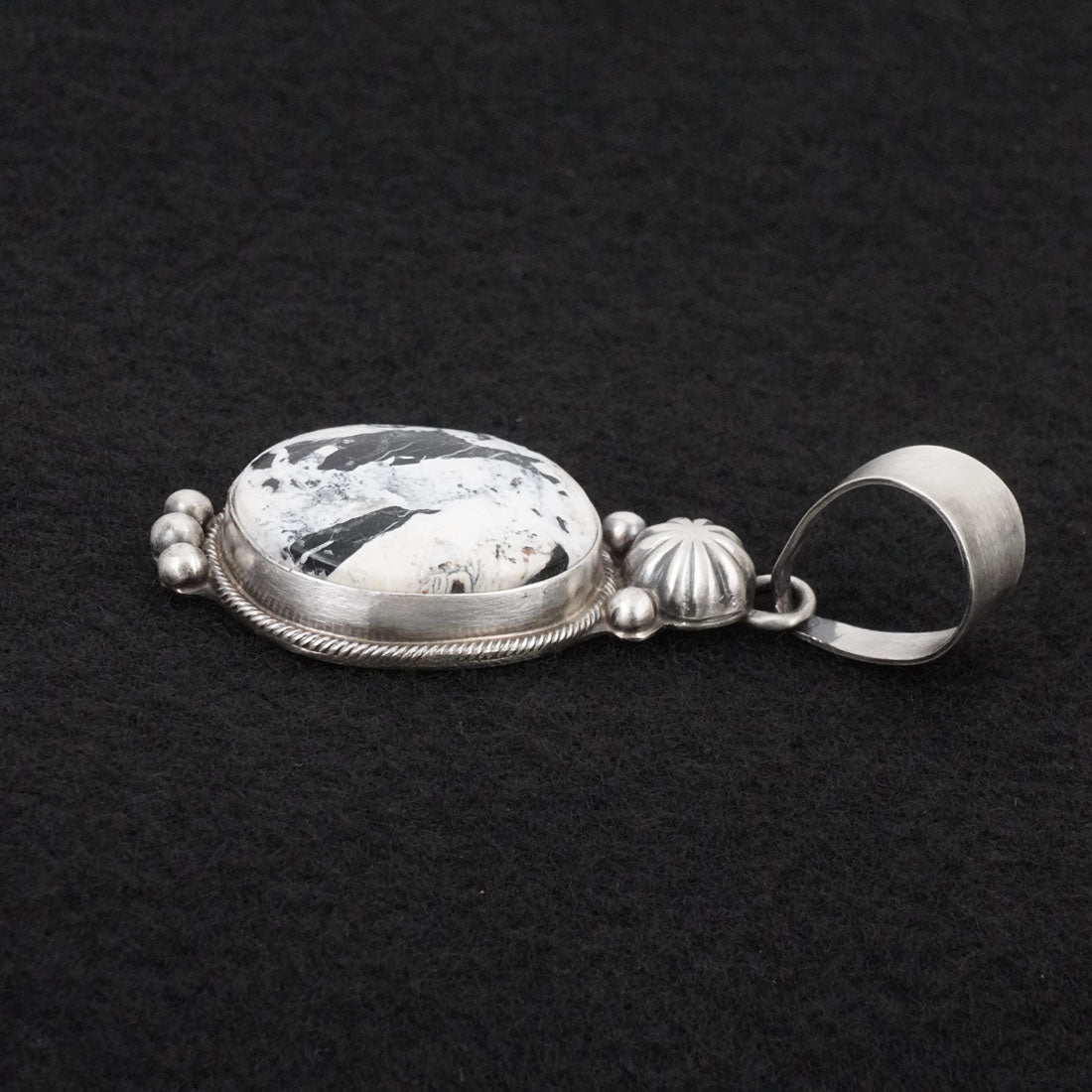 Kathleen Livingston White Buffalo & Sterling Silver Pendant