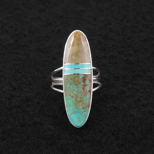 Harold Smith Turquoise & Sterling Silver Ring Size 6